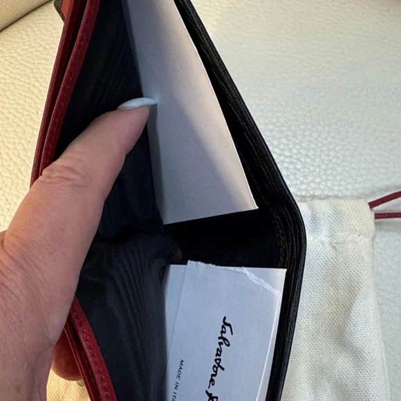 Salvatore Ferragamo Revival Bi-fold Black Textured Wallet
